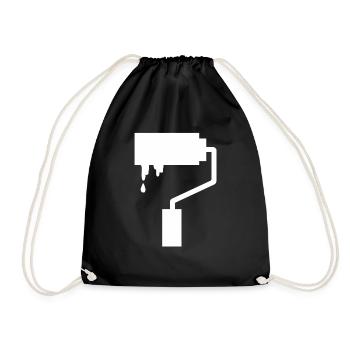 Brush painting paint painter and varnisher painting - Drawstring Bag - black - Front
