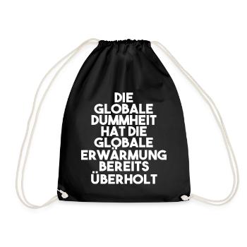 Lustige Sprüche Witzige Sprüche Geschenk - Turnbeutel - Schwarz - Vorne