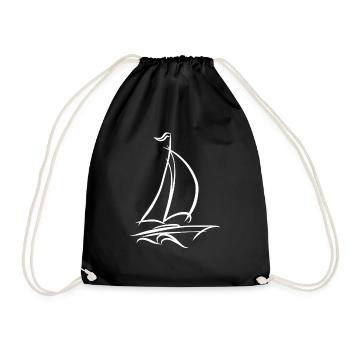 Voile bateau voile bateau voile voile - Sac de sport léger - noir - Devant