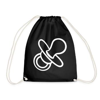 sucettes cadeau bébé bébé bébé - Sac de sport léger - noir - Devant
