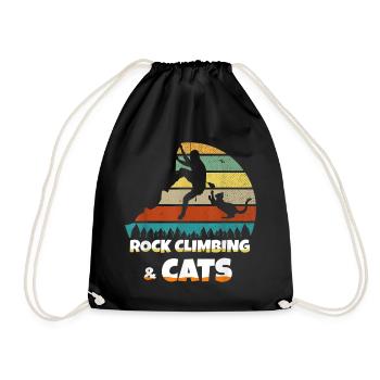 Rock Climbing Cat Grimage Chat Cadeau Hobby - Sac de sport léger - noir - Devant