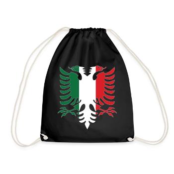 Albanie Italie Drapeau - Sac de sport léger - noir - Devant