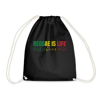 Reggae is life - Drawstring Bag - black - Front