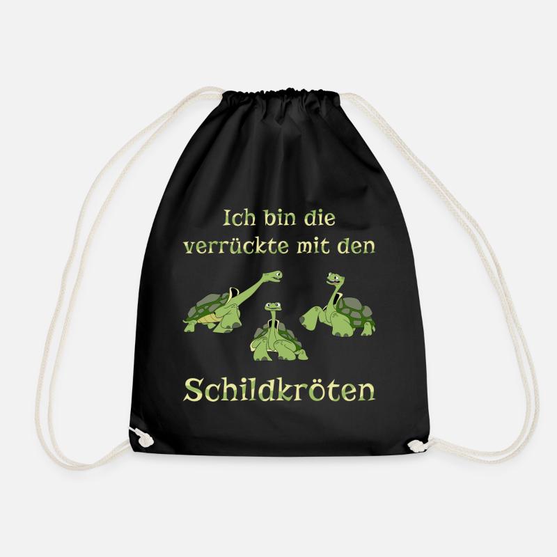 schildkröten turtle - Turnbeutel - Schwarz