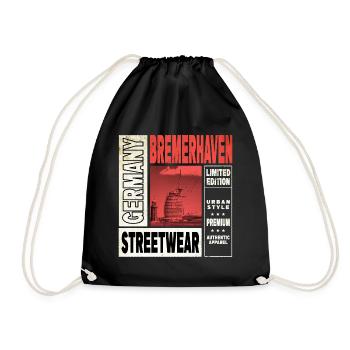 Bremerhaven Allemagne Ville Skyline Accueil Amour - Sac de sport léger - noir - Devant