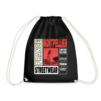 Montpellier France City Skyline Accueil Amour - Sac de sport léger - noir - Devant