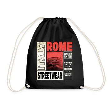 Rome Rome Italie Ville Skyline Accueil Amour Vacances - Sac de sport léger - noir - Devant