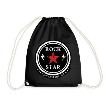 ROCK STAR - Drawstring Bag - black - Front