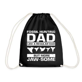 Paleontologist Designs Fossil Hunter Student - Drawstring Bag - black - Front