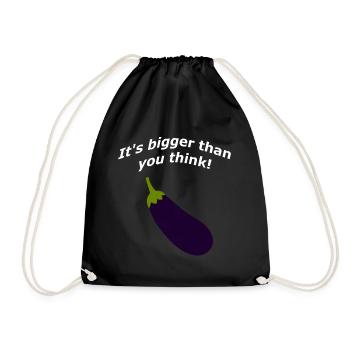It's bigger than you think! - Turnbeutel - Schwarz - Vorne