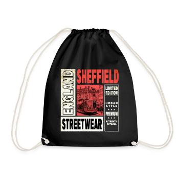 Sheffield Angleterre UK City Skyline Accueil Amour - Sac de sport léger - noir - Devant