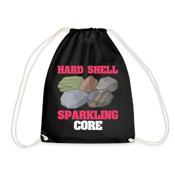 Rock Research and Quartz Rock Design - Drawstring Bag - black - Front