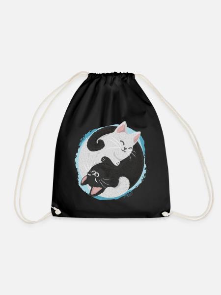 Jing Jang Katzen - Turnbeutel - Schwarz