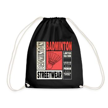 Badminton Badminton Sport Player Vintage Rétro - Sac de sport léger - noir - Devant