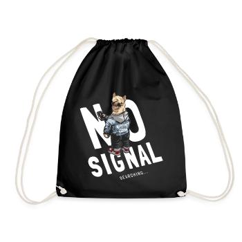 Lama Adventure No Wi-Fi signal - Drawstring Bag - black - Front