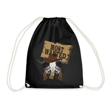 MOST WANTED Wild West Style - Drawstring Bag - black - Front