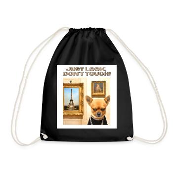 Nur schauen, nicht anfassen - Just Look Dont Touch - Turnbeutel - Schwarz - Vorne