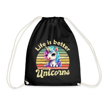Licornes Licornes - Sac de sport léger - noir - Devant
