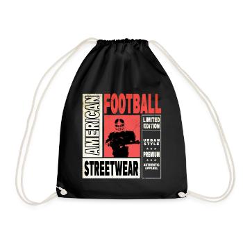 Joueur de football américain Vintage Retro USA Sports - Sac de sport léger - noir - Devant