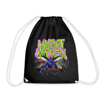 TMNT Mutant Mayhem With Villains - Drawstring Bag - black - Front