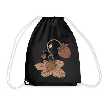 Strawberry cuttlefish - Drawstring Bag - black - Front