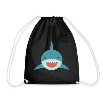 Mignon requin - Sac de sport léger - noir - Devant