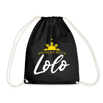 Opa Lolo Design für stolze Pinoys - Turnbeutel - Schwarz - Vorne