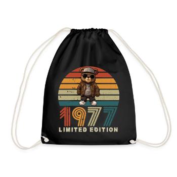 Édition limitée 1977 année de construction anniversaire vintage - Sac de sport léger - noir - Devant