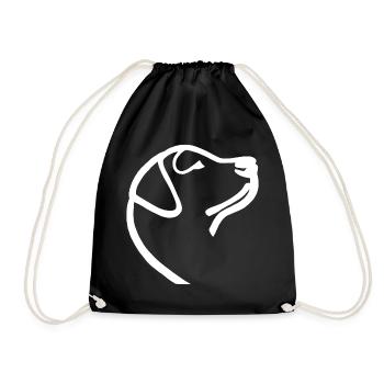 Esquisse du labrador blanc - Sac de sport léger - noir - Devant