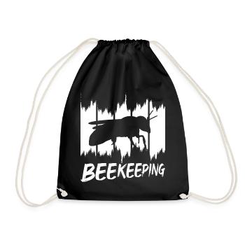 Bienenzucht - Turnbeutel - Schwarz - Vorne