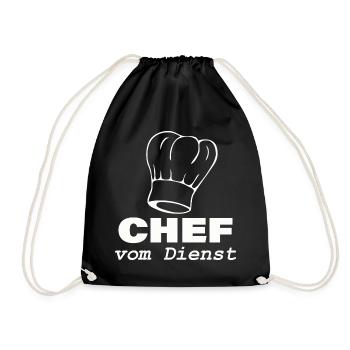 CHIEF ON DUTY - Drawstring Bag - black - Front