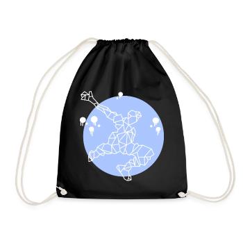 Sport - couleur blanche - Sac de sport léger - noir - Devant