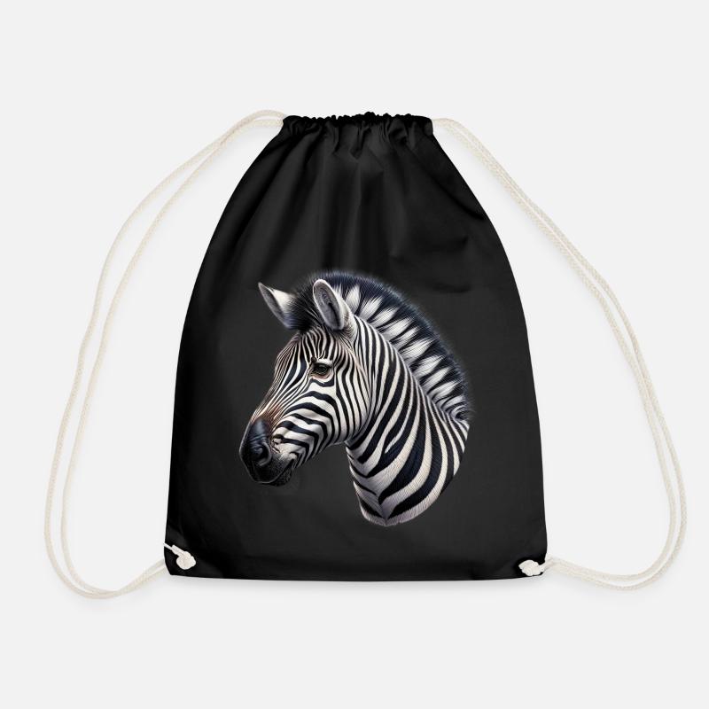 Zebra - Turnbeutel - Schwarz
