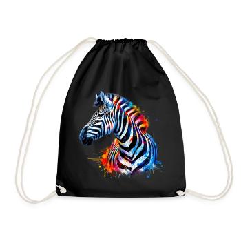 Zèbre - Sac de sport léger - noir - Devant