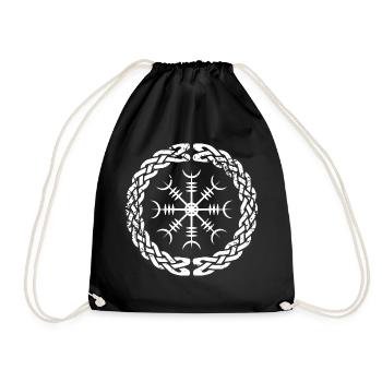 Aegishjalmur, Heaume de crainte, Viking, Nordique - Sac de sport léger - noir - Devant