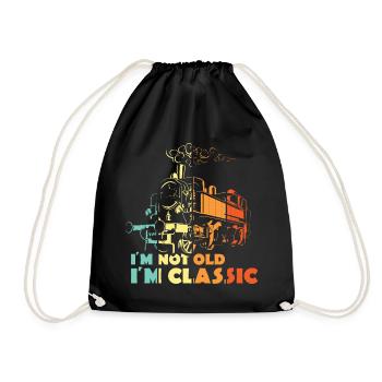 vieux dictons drôles de locomotive pas vieux classique - Sac de sport léger - noir - Devant