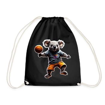 Basketball Koala - Drawstring Bag - black - Front