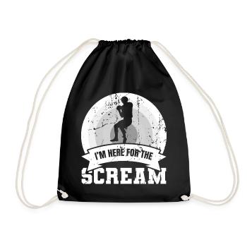 Je suis là pour le cri - Sac de sport léger - noir - Devant
