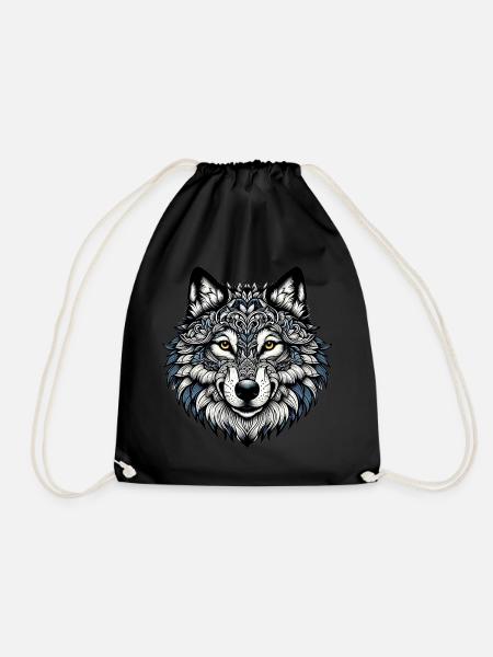 Wolf - Turnbeutel - Schwarz