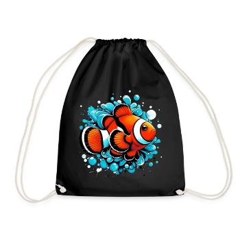 Poisson-clown - Sac de sport léger - noir - Devant