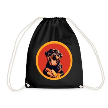 Hot-dog Rottweiler - Sac de sport léger - noir - Devant