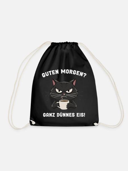 Guten morgen? ganz dünnes Eis! - Turnbeutel - Schwarz