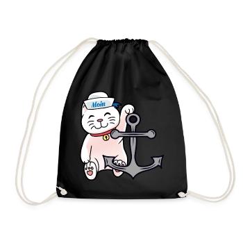 Sailors Cat Cats Sailor Anchor Maritime - Sac de sport léger - noir - Devant