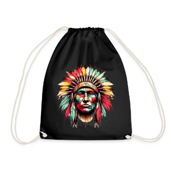 American Indian American - Drawstring Bag - black - Front
