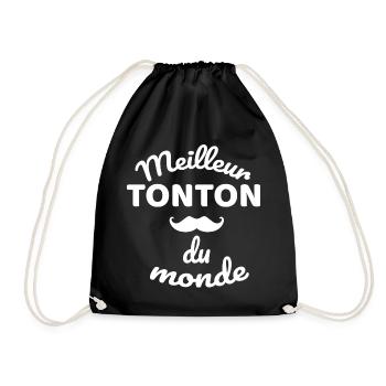 T-shirt Humoristique Meilleur Tonton - Sac de sport léger - noir - Devant
