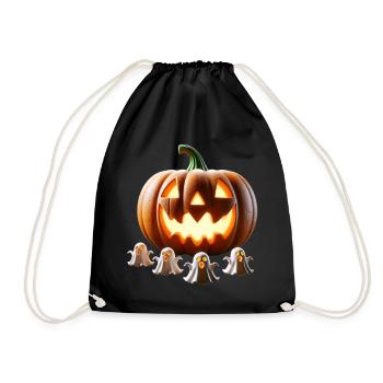 Fantômes de citrouille d’Halloween - Sac de sport léger - noir - Devant