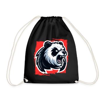 Mad Panda - Drawstring Bag - black - Front