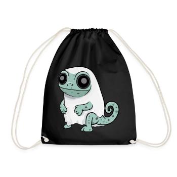 Chameleon Halloween Comic Geist - Turnbeutel - Schwarz - Vorne