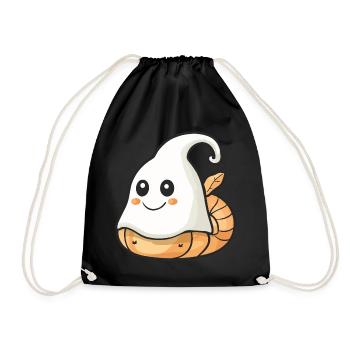 Schnecke Halloween Comic Geist - Turnbeutel - Schwarz - Vorne