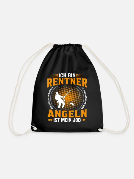 ich rentner angeln ist mein job - Turnbeutel - Schwarz